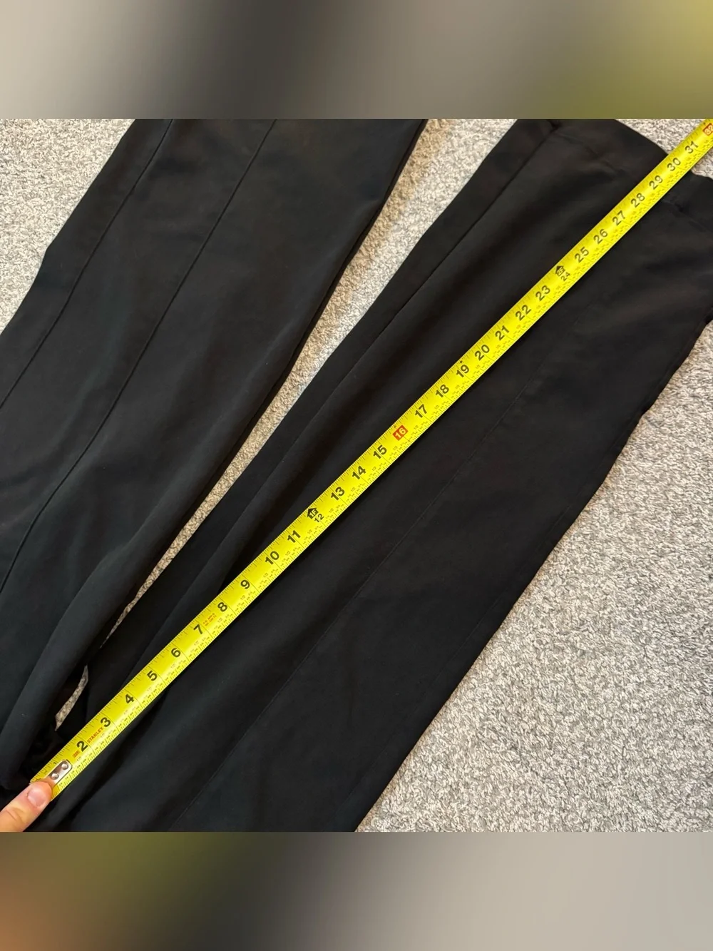 Alo High-Waist On Point Moto Trouser Women's Size S Black Wide Leg Pants
